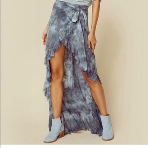 Blue life wrap skirt